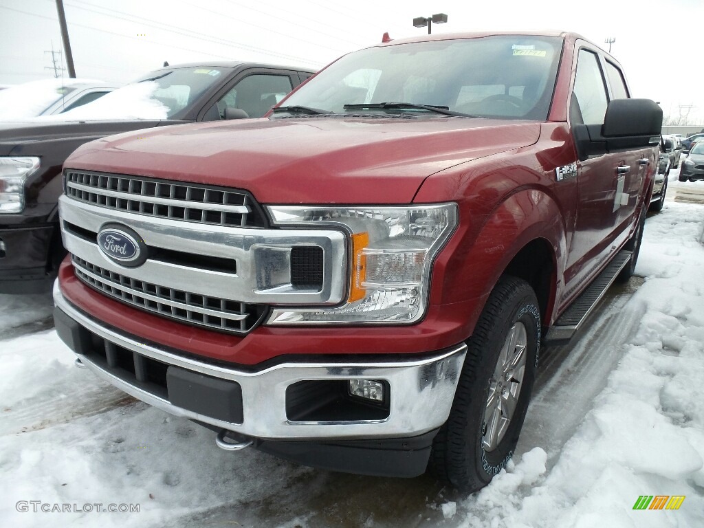 2018 F150 XLT SuperCrew 4x4 - Ruby Red / Earth Gray photo #1