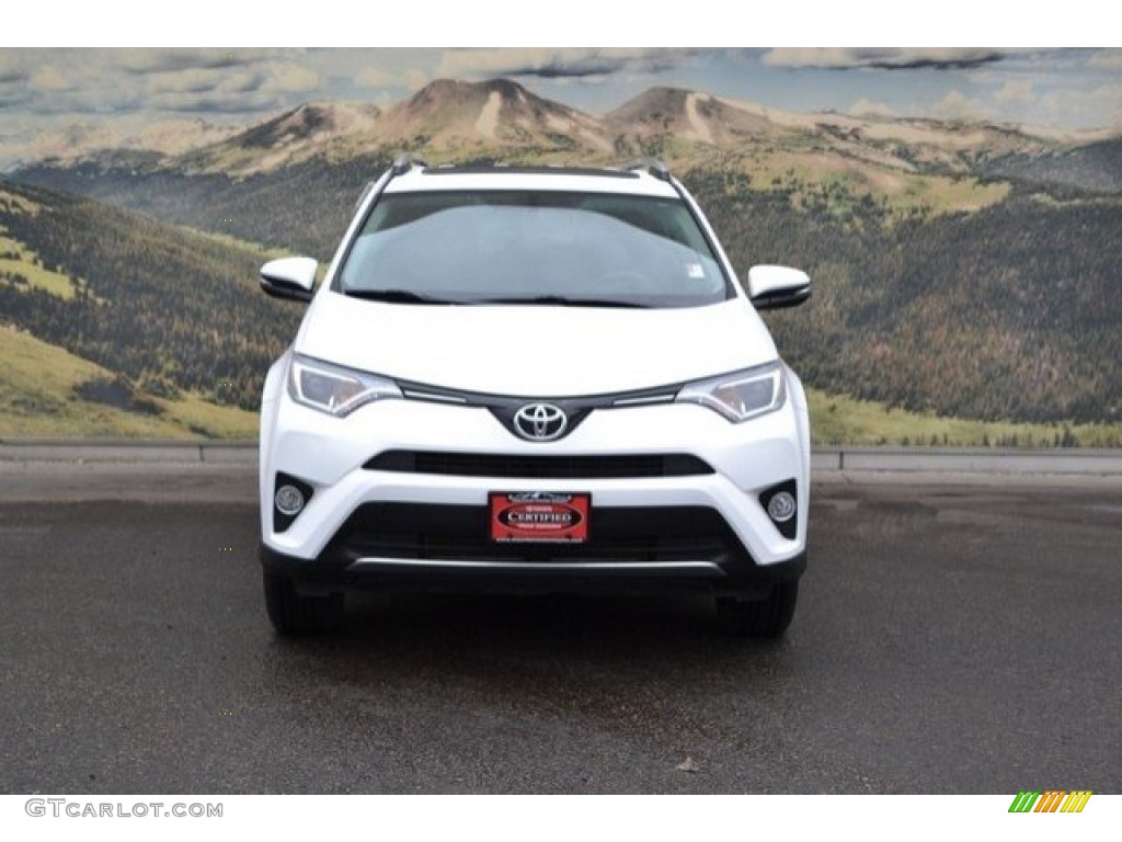 2016 RAV4 XLE AWD - Super White / Black photo #4