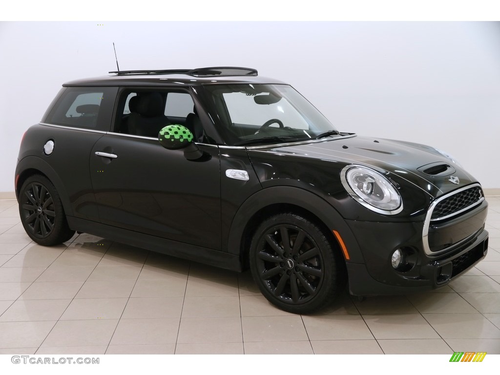 2015 Cooper S Hardtop 2 Door - Midnight Black Metallic / Punch Dark Truffle/Carbon Black photo #1