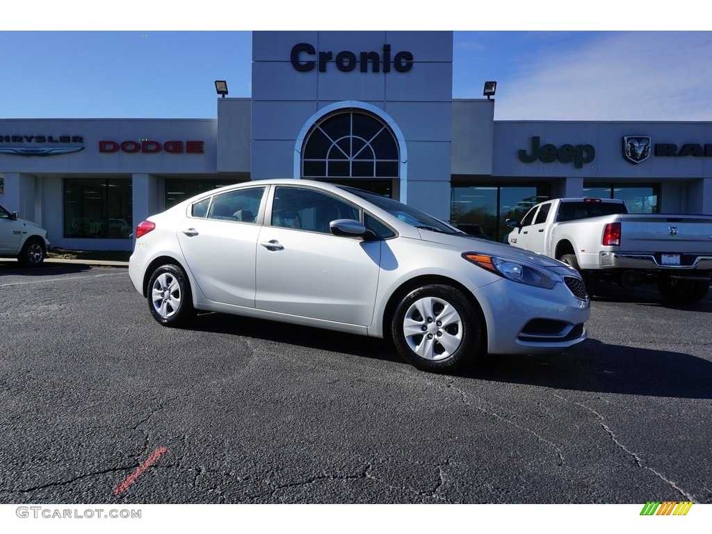 2016 Forte LX Sedan - Silky Silver / Black photo #1