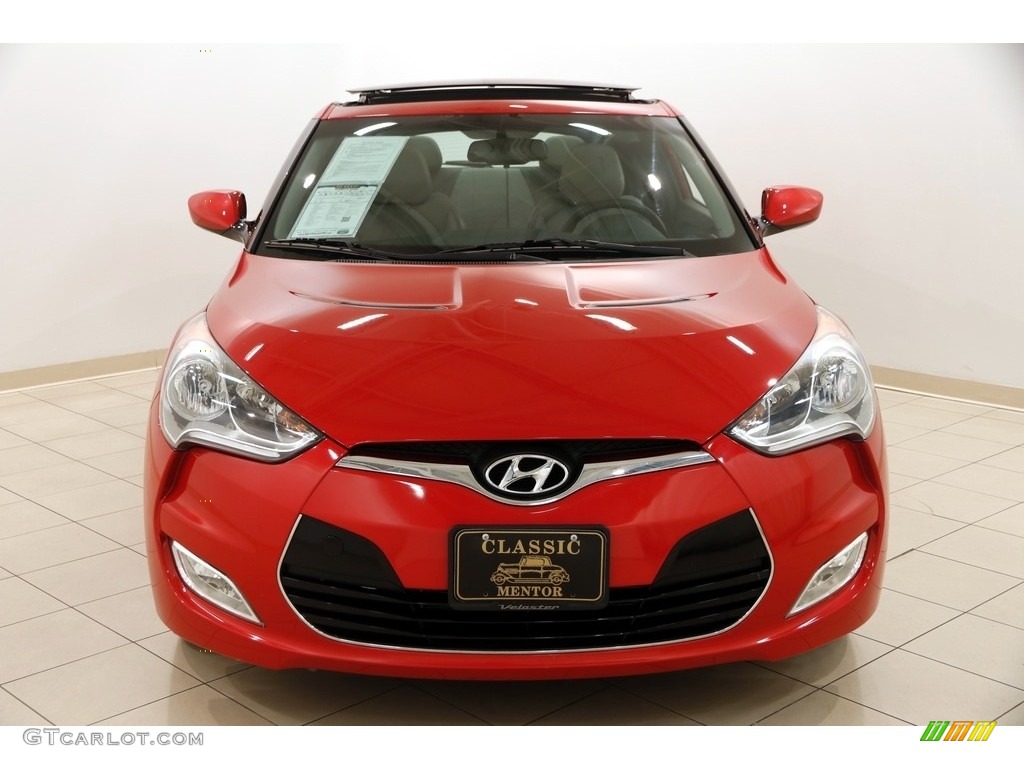 2012 Veloster  - Boston Red / Gray photo #2