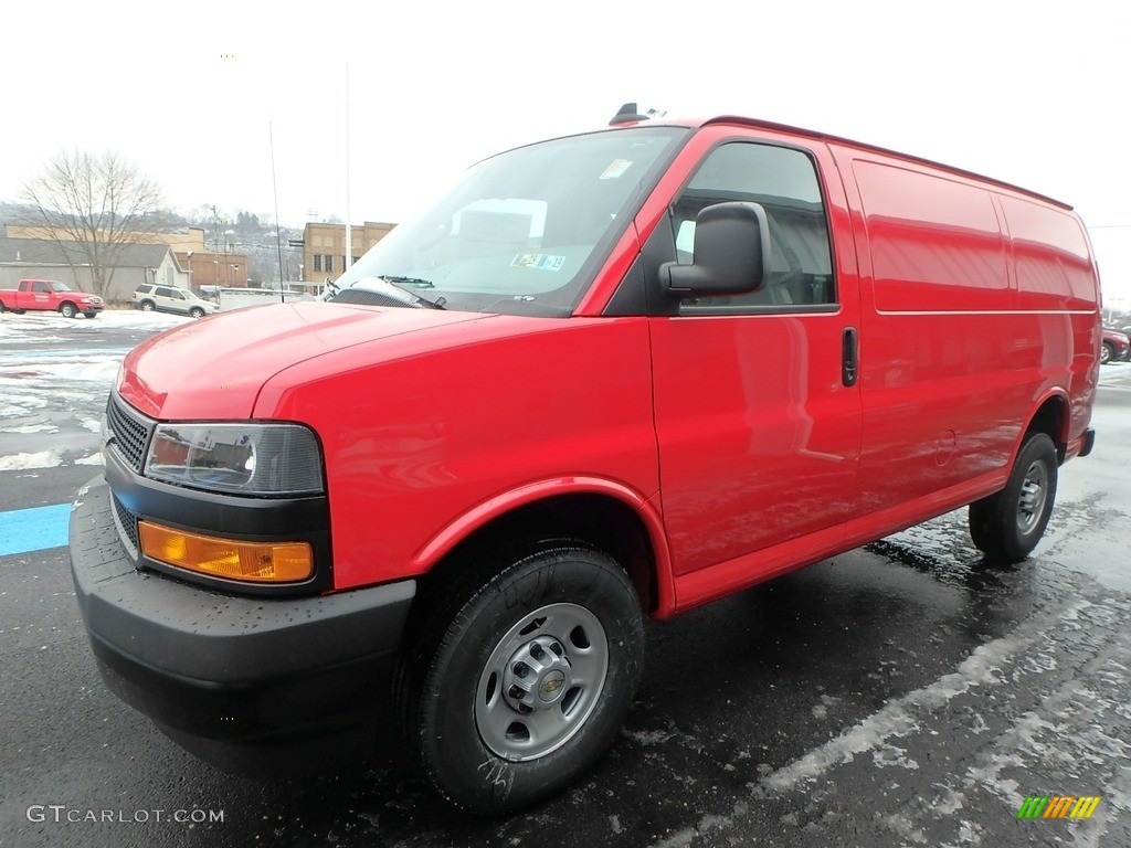 Red Hot 2018 Chevrolet Express 2500 Cargo WT Exterior Photo #124816314