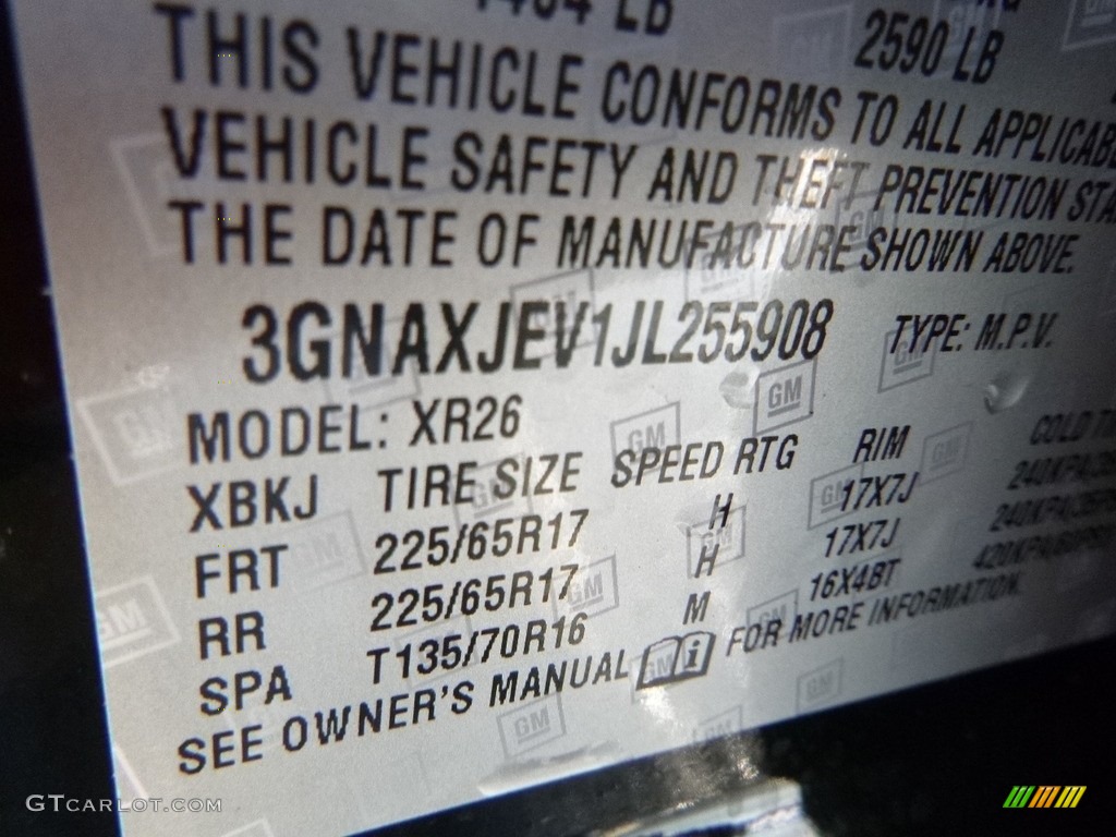 2018 Equinox LT - Mosaic Black Metallic / Jet Black photo #17