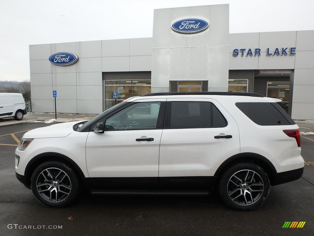 2018 Explorer Sport 4WD - White Platinum / Ebony Black photo #8