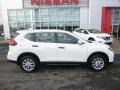 2017 Glacier White Nissan Rogue S AWD  photo #3