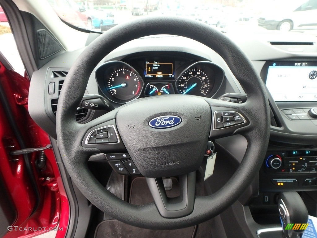 2018 Ford Escape SE 4WD Charcoal Black Steering Wheel Photo #124826515