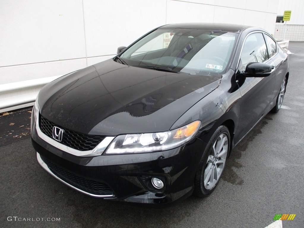 2014 Accord EX-L V6 Coupe - Crystal Black Pearl / Black photo #9