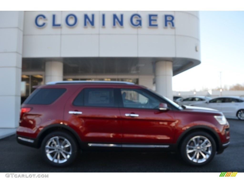 2018 Explorer Limited - Ruby Red / Ebony Black photo #2