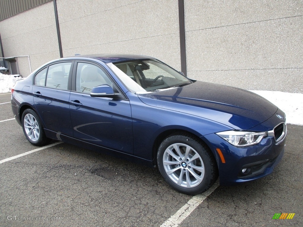 2018 3 Series 320i xDrive Sedan - Mediterranean Blue Metallic / Venetian Beige photo #1