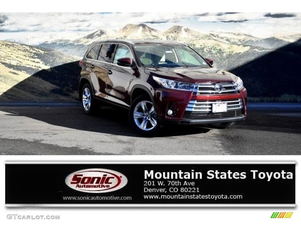 2018 Highlander Limited AWD - Ooh La La Rouge Mica / Almond photo #1