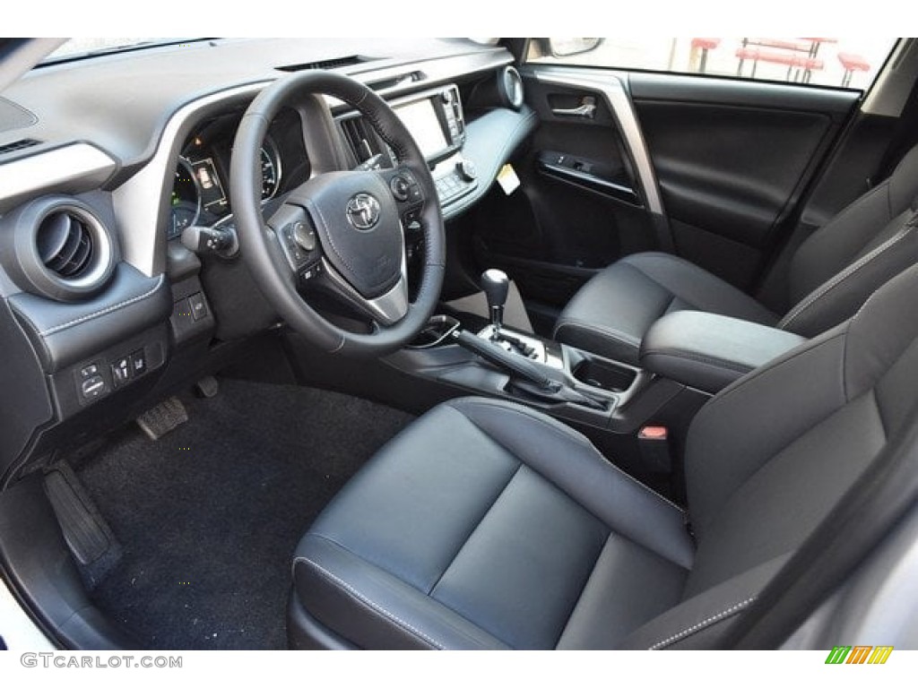 Black Interior 2018 Toyota RAV4 Limited AWD Hybrid Photo #124831666