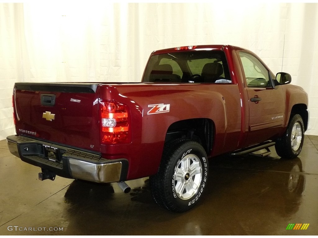 2013 Silverado 1500 LT Regular Cab 4x4 - Deep Ruby Metallic / Light Titanium/Dark Titanium photo #2