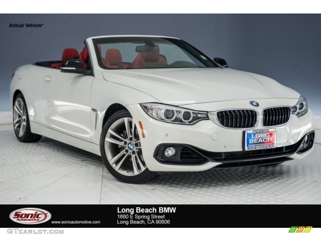 2015 4 Series 428i Convertible - Mineral Grey Metallic / Coral Red/Black Highlight photo #1