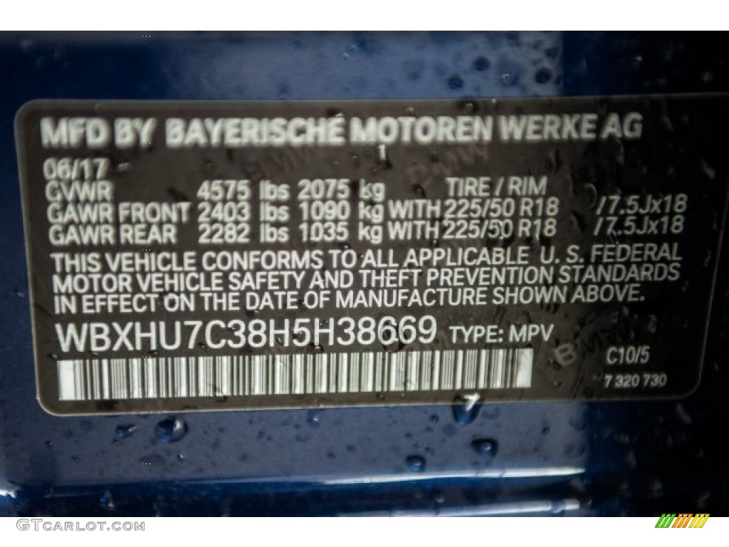 2017 X1 sDrive28i - Mediterranean Blue Metallic / Black photo #16