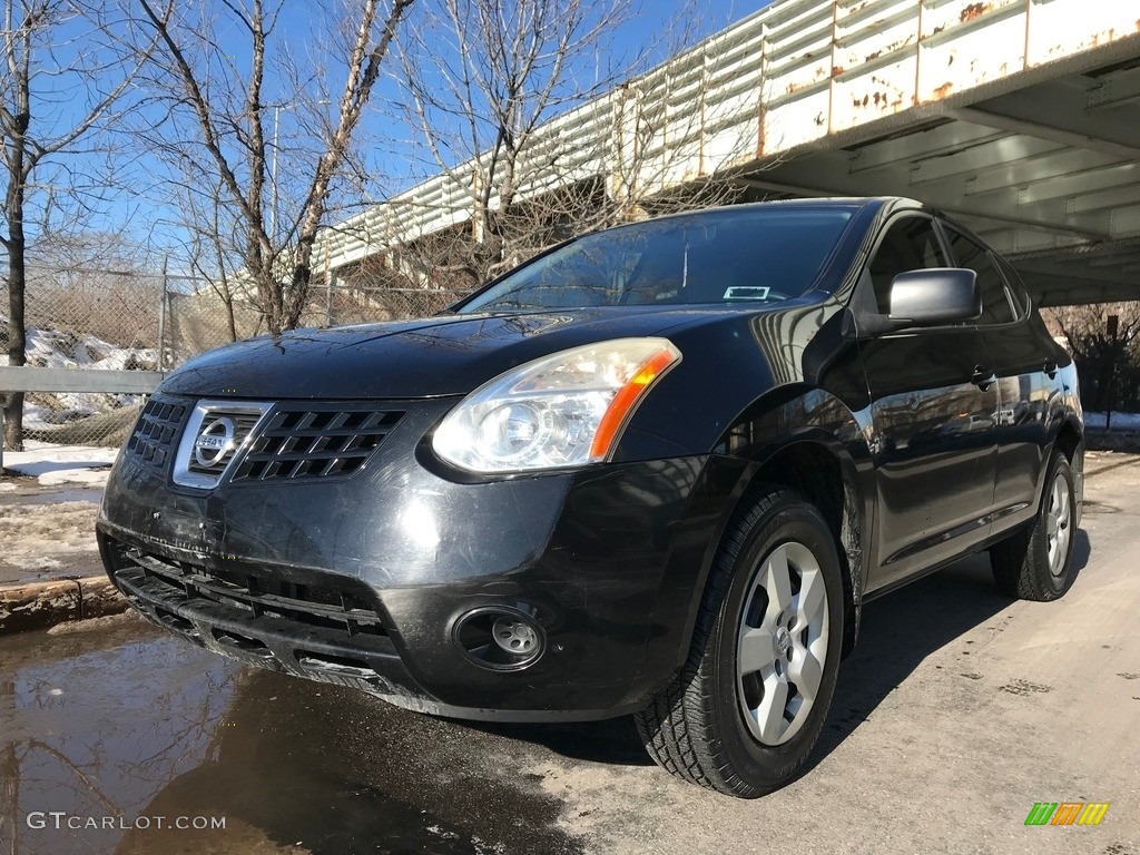 2008 Rogue S AWD - Wicked Black / Gray photo #3
