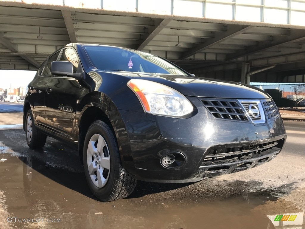 2008 Rogue S AWD - Wicked Black / Gray photo #4