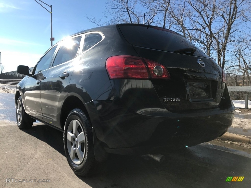 2008 Rogue S AWD - Wicked Black / Gray photo #10
