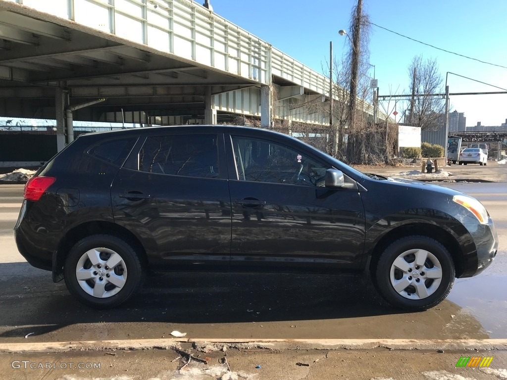 2008 Rogue S AWD - Wicked Black / Gray photo #13