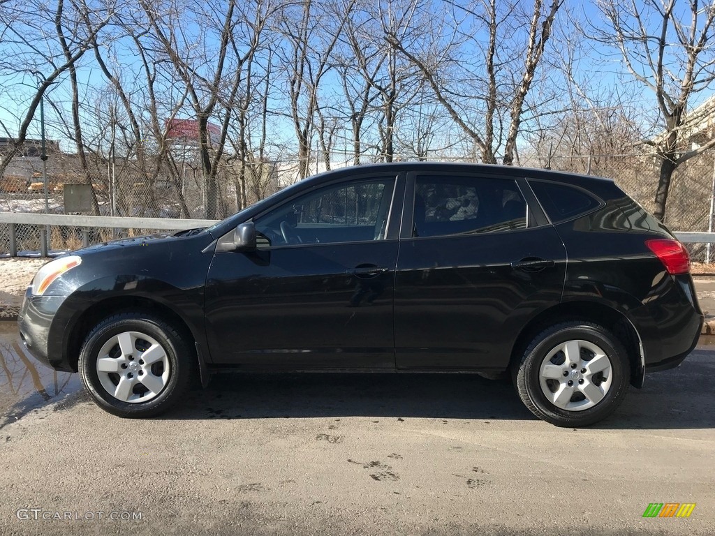 2008 Rogue S AWD - Wicked Black / Gray photo #14