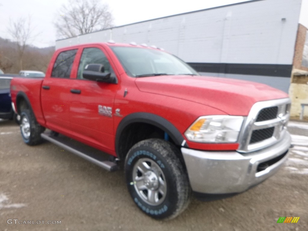 2018 2500 Tradesman Crew Cab 4x4 - Flame Red / Black/Diesel Gray photo #7