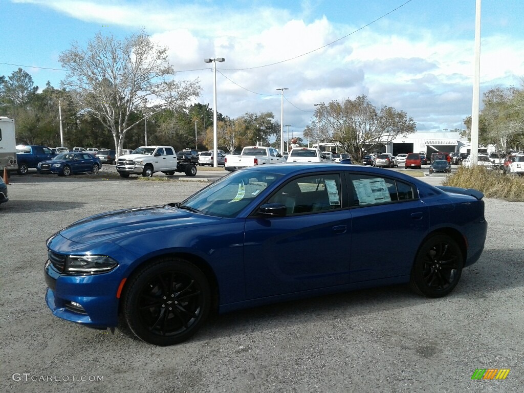 2018 Indigo Blue Dodge Charger Sxt Plus 124822053 Gtcarlot 2018 Charger Sxt Plus Indigo Blue Black Photo 1