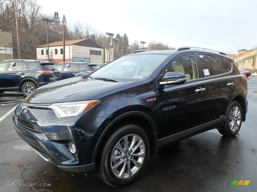 Galactic Aqua Mica 2018 Toyota RAV4 Limited AWD Hybrid Exterior Photo #124840966