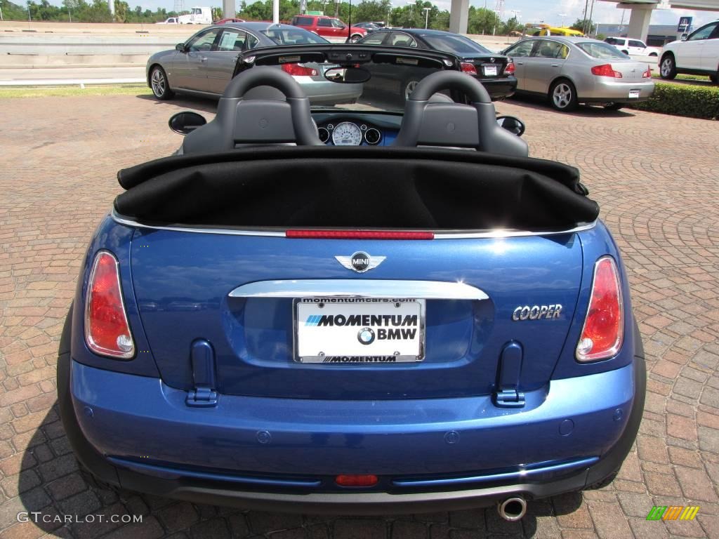 2008 Cooper Convertible - Lightning Blue Metallic / Panther Black photo #12