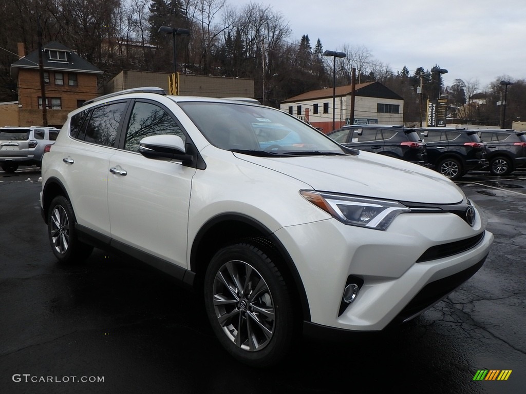 2018 RAV4 Limited AWD - Blizzard White Pearl / Black photo #1