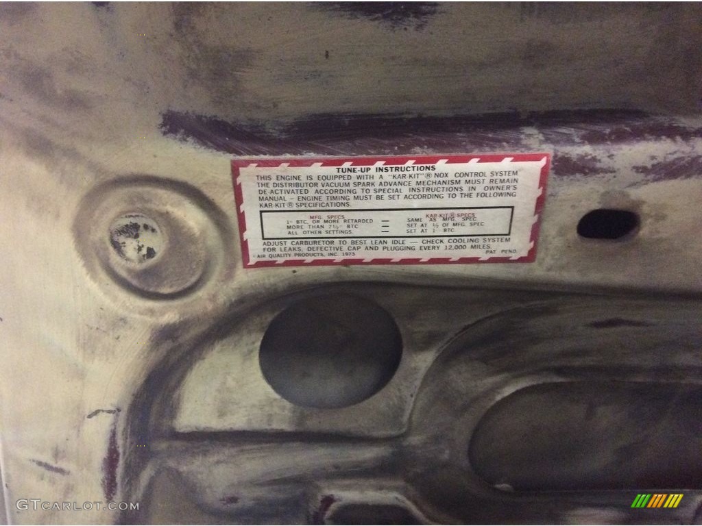1970 Mercury Cougar Hardtop Info Tag Photo #124845126