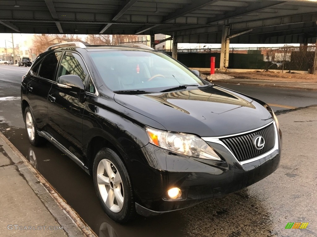 2010 RX 350 AWD - Black Sapphire Pearl / Black/Brown Walnut photo #2