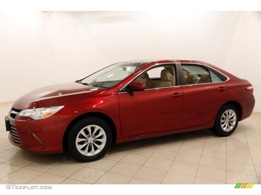 2015 Camry LE - Ruby Flare Pearl / Almond photo #3
