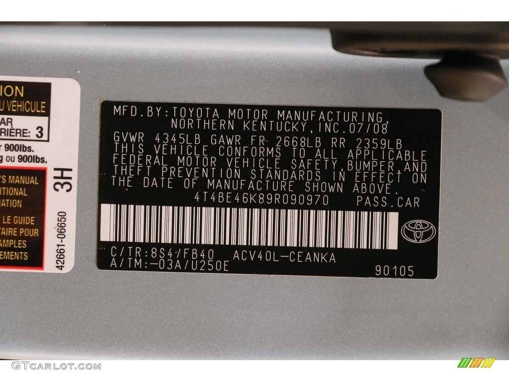 2009 Camry LE - Sky Blue Pearl / Bisque photo #17