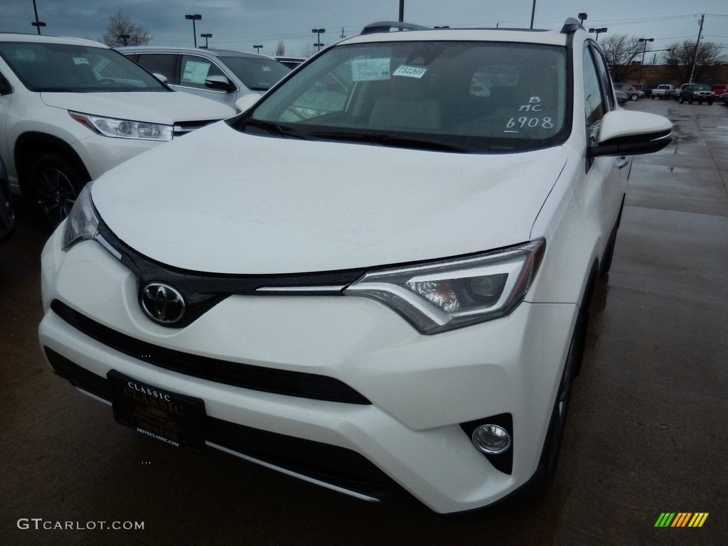 2018 RAV4 Limited AWD - Blizzard White Pearl / Ash photo #1