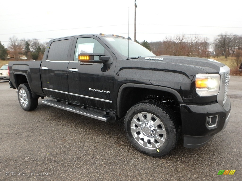 Onyx Black 2018 GMC Sierra 2500HD Denali Crew Cab 4x4 Exterior Photo #124848690