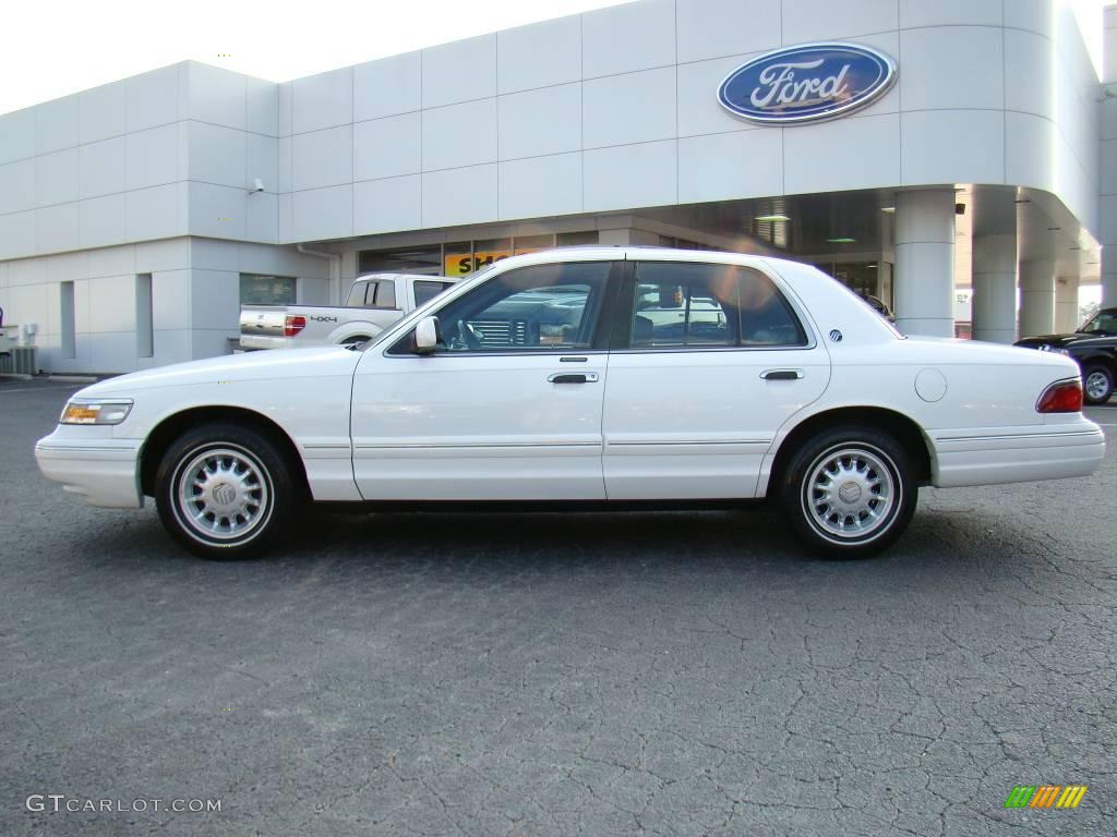 1996 Grand Marquis LS - Vibrant White / Deep Slate Blue photo #5
