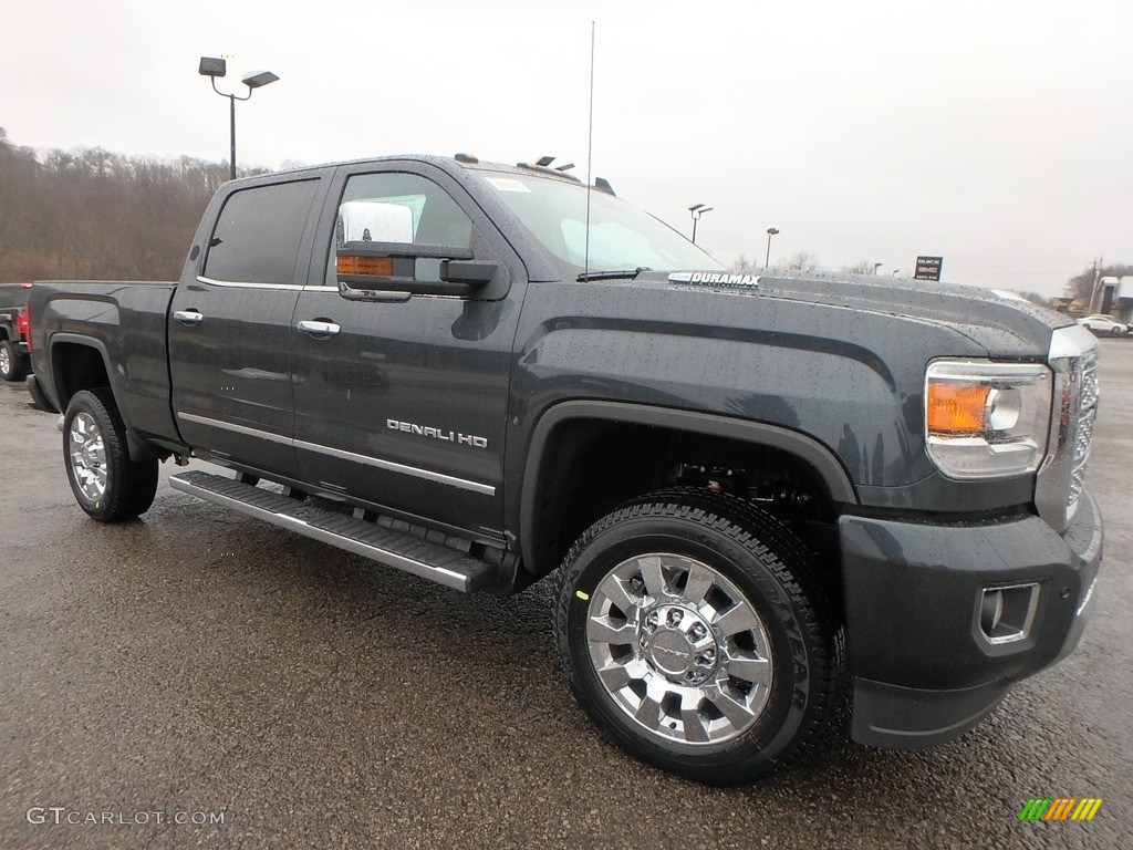 Dark Slate Metallic 2018 GMC Sierra 2500HD Denali Crew Cab 4x4 Exterior Photo #124850268