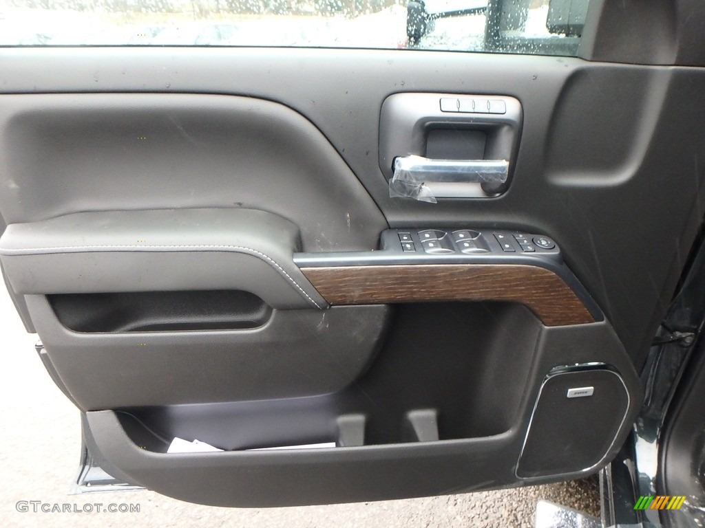 2018 GMC Sierra 2500HD Denali Crew Cab 4x4 Jet Black Door Panel Photo #124850505