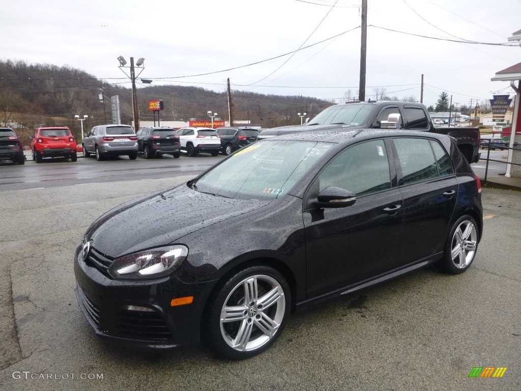 2013 Golf R 4 Door 4Motion - Deep Black Pearl Metallic / Titan Black photo #1