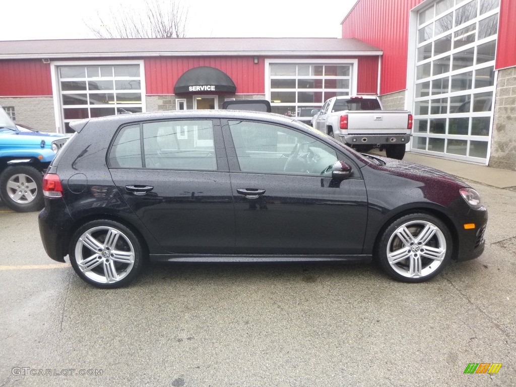 2013 Golf R 4 Door 4Motion - Deep Black Pearl Metallic / Titan Black photo #6
