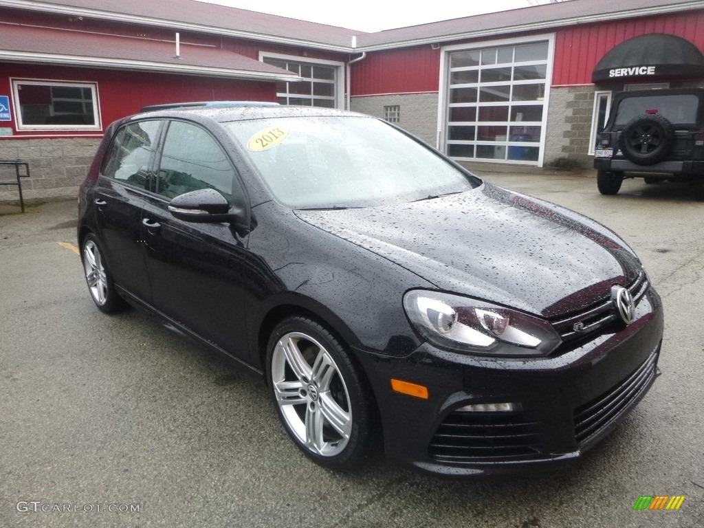 2013 Golf R 4 Door 4Motion - Deep Black Pearl Metallic / Titan Black photo #7