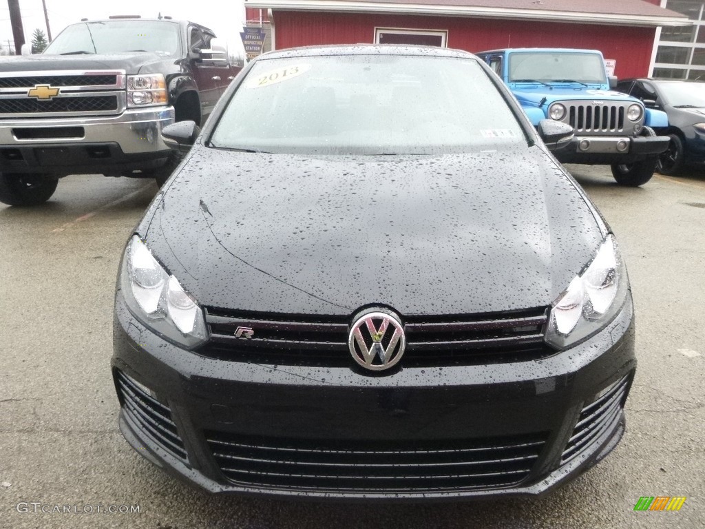 2013 Golf R 4 Door 4Motion - Deep Black Pearl Metallic / Titan Black photo #8