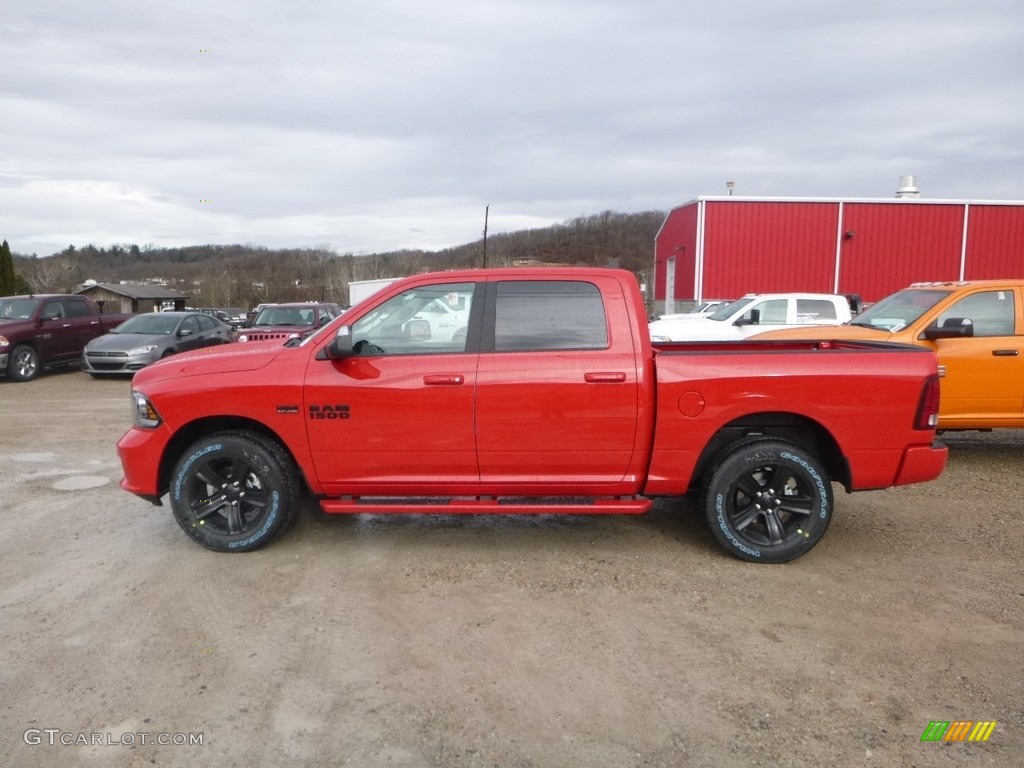 2018 1500 Sport Crew Cab 4x4 - Flame Red / Black photo #2