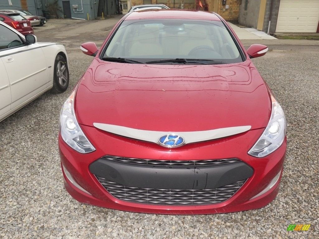 2013 Sonata Hybrid Limited - Venetian Red Pearl / Camel photo #2