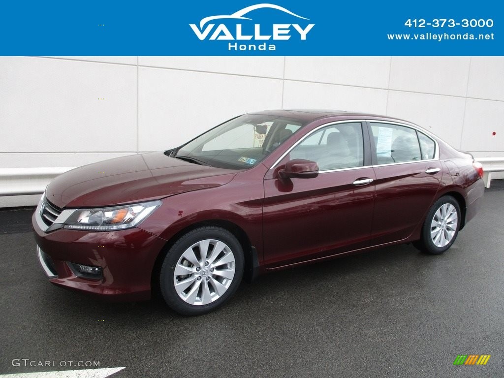 2014 Accord EX-L Sedan - Basque Red Pearl II / Ivory photo #1