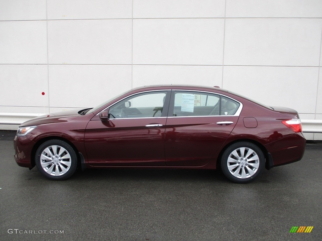 2014 Accord EX-L Sedan - Basque Red Pearl II / Ivory photo #2