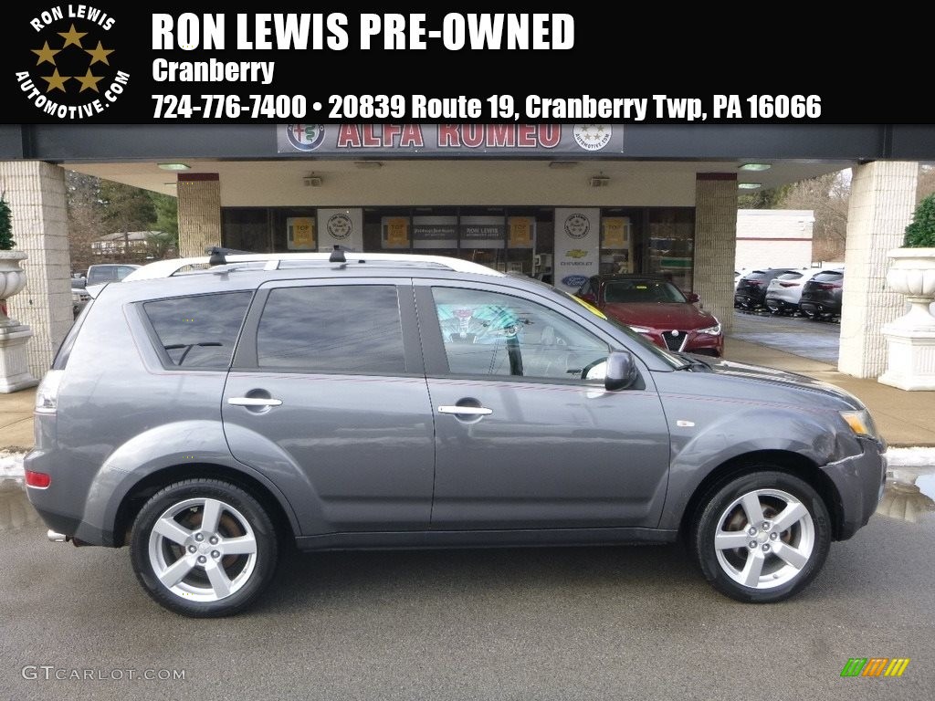 2007 Outlander XLS 4WD - Graphite Gray Pearl / Black photo #1