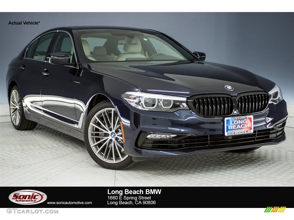 2018 5 Series 540i Sedan - Imperial Blue Metallic / Canberra Beige/Black photo #1