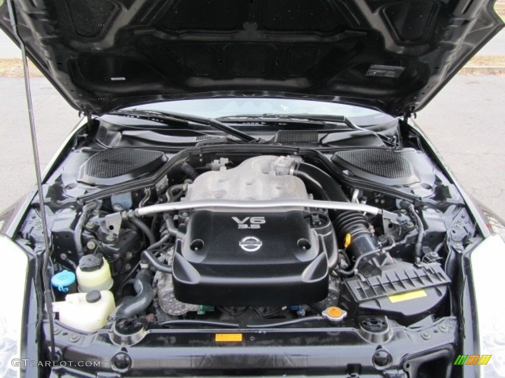 2006 350Z Enthusiast Coupe - Magnetic Black Pearl / Carbon Black photo #24