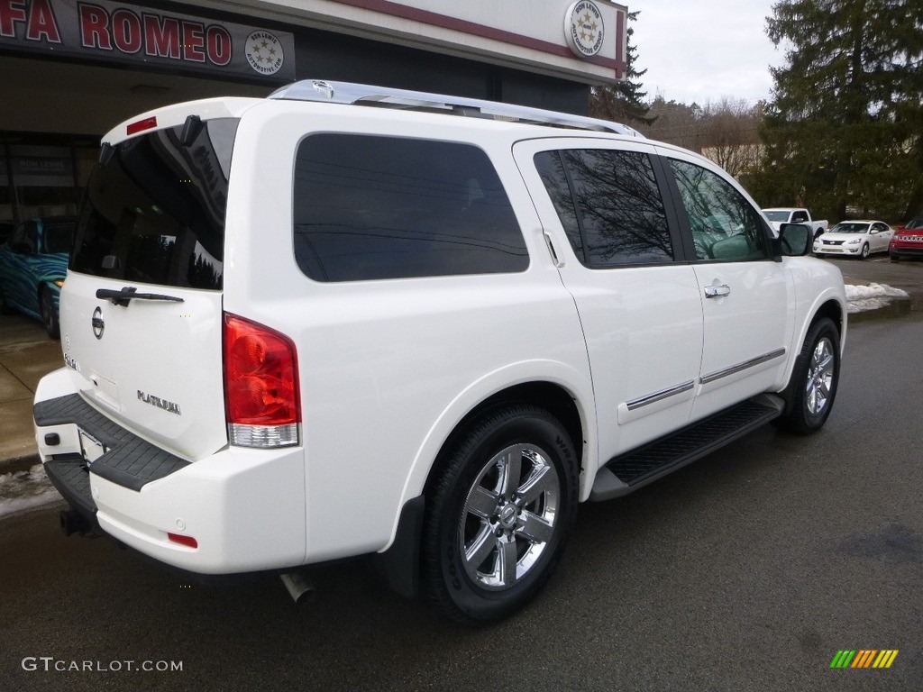 2011 Armada Platinum 4WD - Blizzard White / Charcoal photo #2
