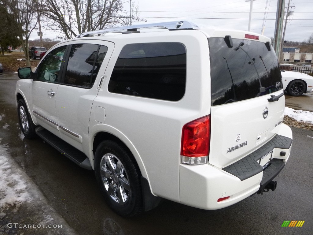 2011 Armada Platinum 4WD - Blizzard White / Charcoal photo #7